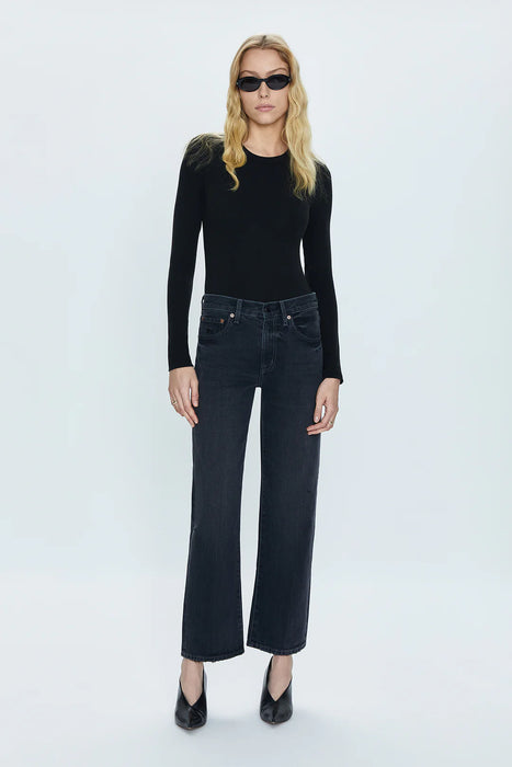 Lexi Mid-Rise Bowed Straight - MERCURY