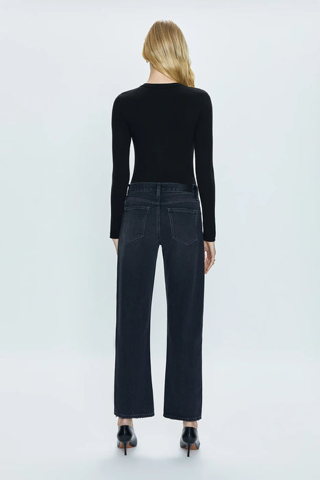 Lexi Mid-Rise Bowed Straight - MERCURY
