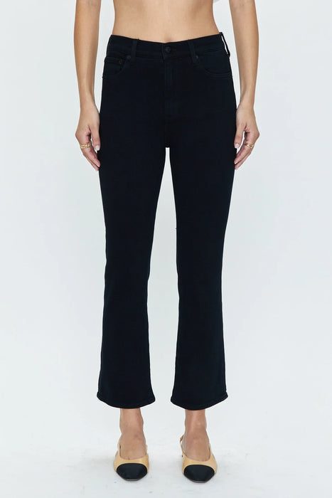 Lennon High Rise Crop Boot Cut - DARK VINYL