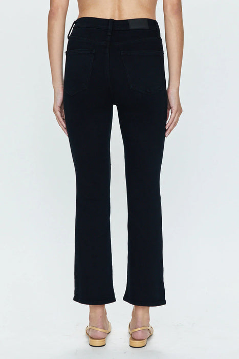 Lennon High Rise Crop Boot Cut - DARK VINYL