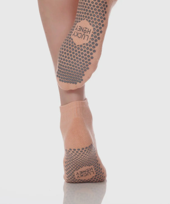 The Harlow Just Peach Grip Socks