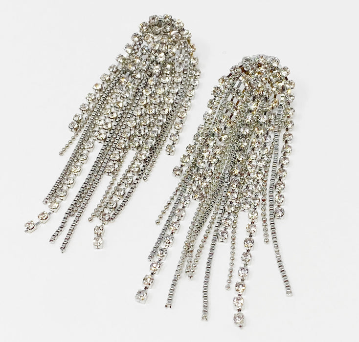 Chain and Shine Fringe Earrings