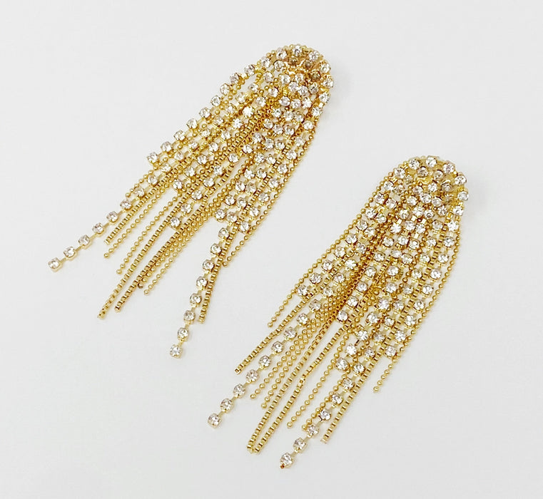 Chain and Shine Fringe Earrings
