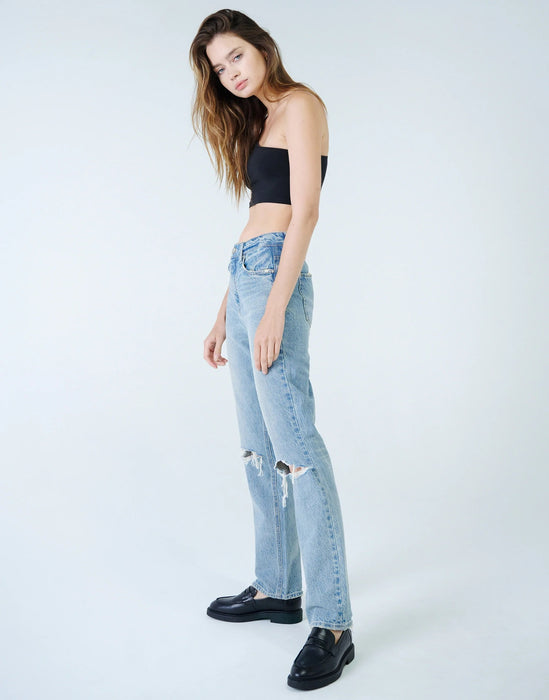 WILLA Super High Rise Mom Fit Straight Leg in Rogue