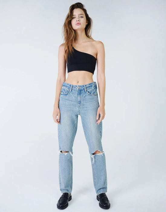WILLA Super High Rise Mom Fit Straight Leg in Rogue