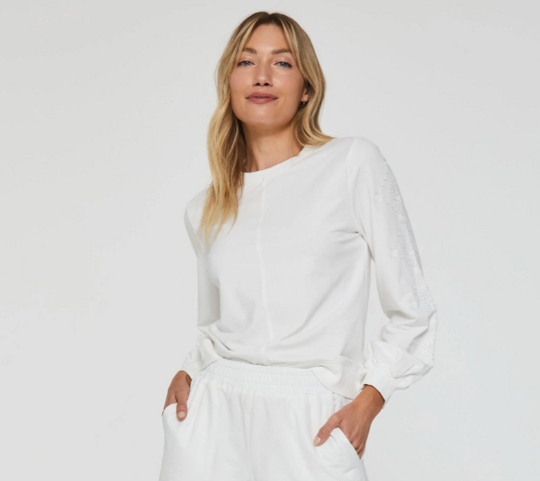 Murray Eyelet Embroidery Top - White