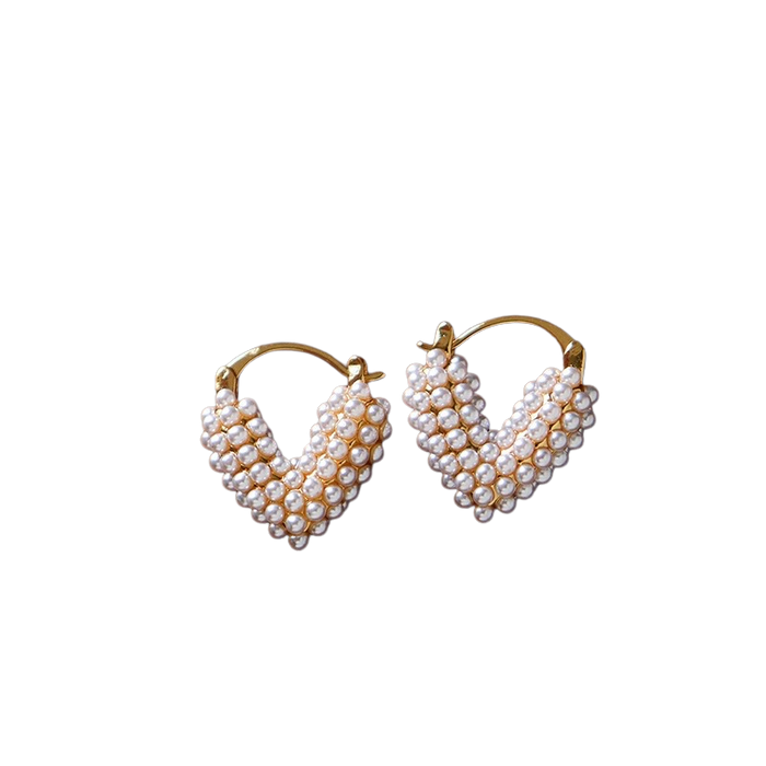 Gaia Pearl Hoop Earrings