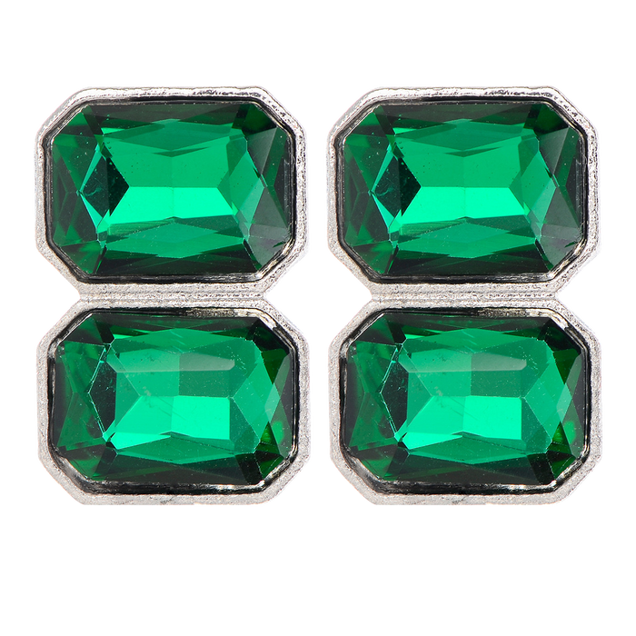 Crystal Square Drop Earrings