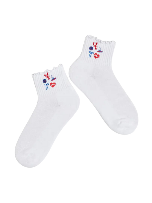 Boston Icons Ruffle Sock