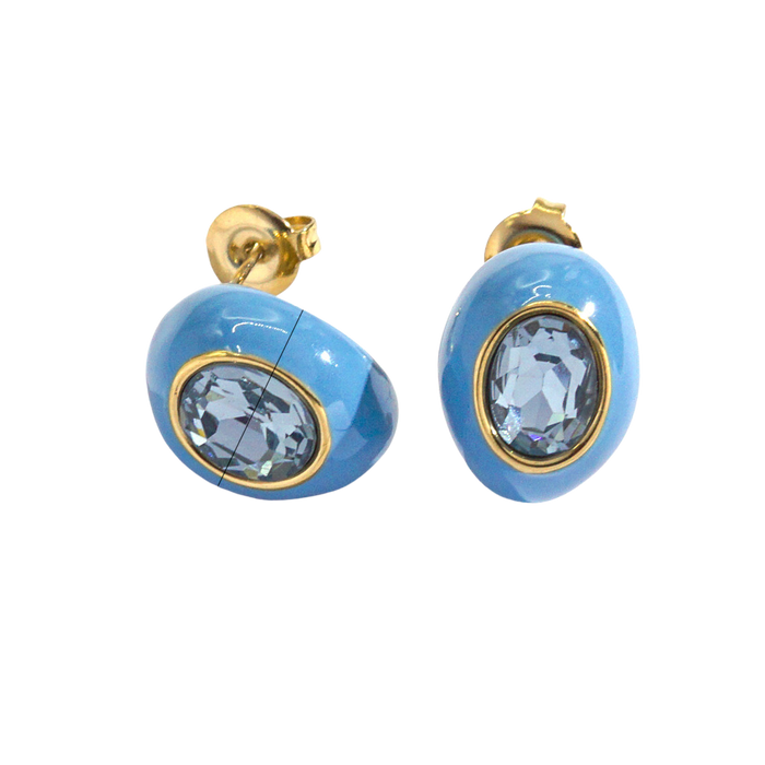 Huggie Crystal Stud Earrings