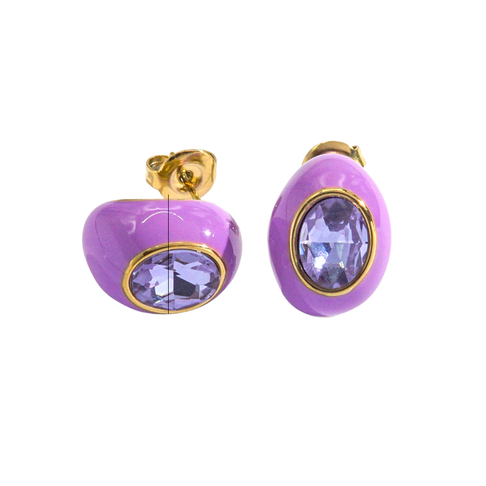 Huggie Crystal Stud Earrings