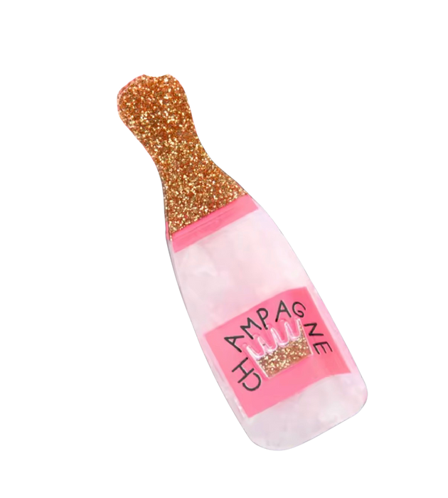 Champagne Bottle Hair Claw Clip