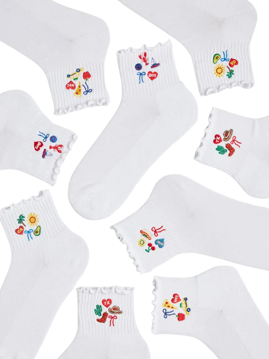 Boston Icons Ruffle Sock