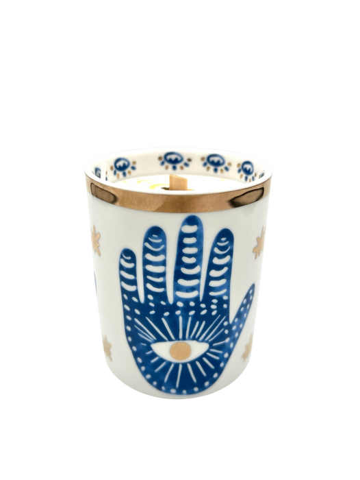 Ceramic Hamsa Candle