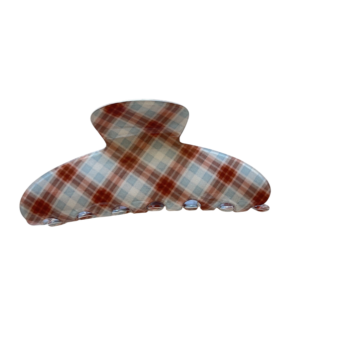 Vintage Plaid Hair Clip