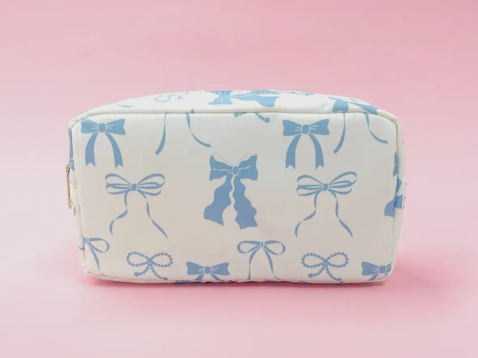 Blue Bows Cosmetic Bag