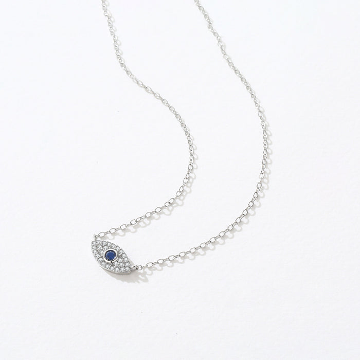 Zircon Evil Eye Chain Necklace