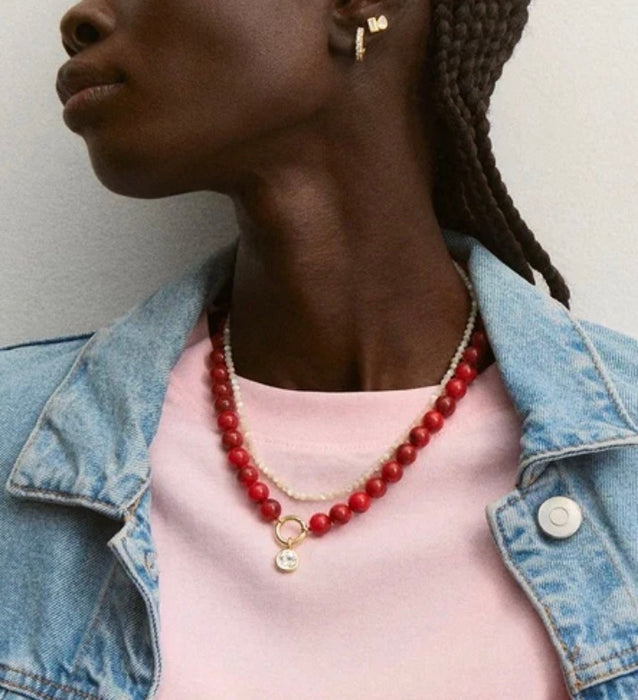 Sara Beaded Ring Necklace