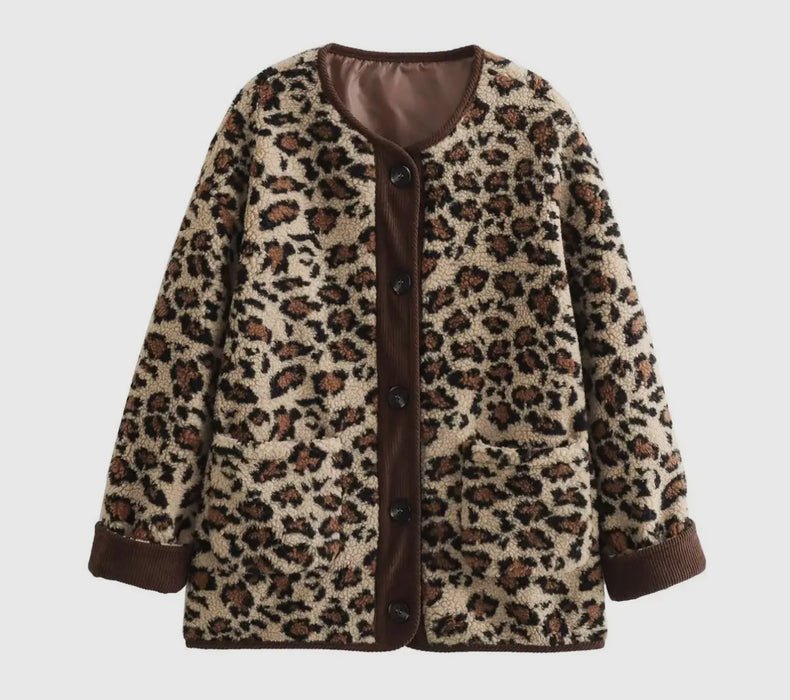 Leopard Fleece Jacket