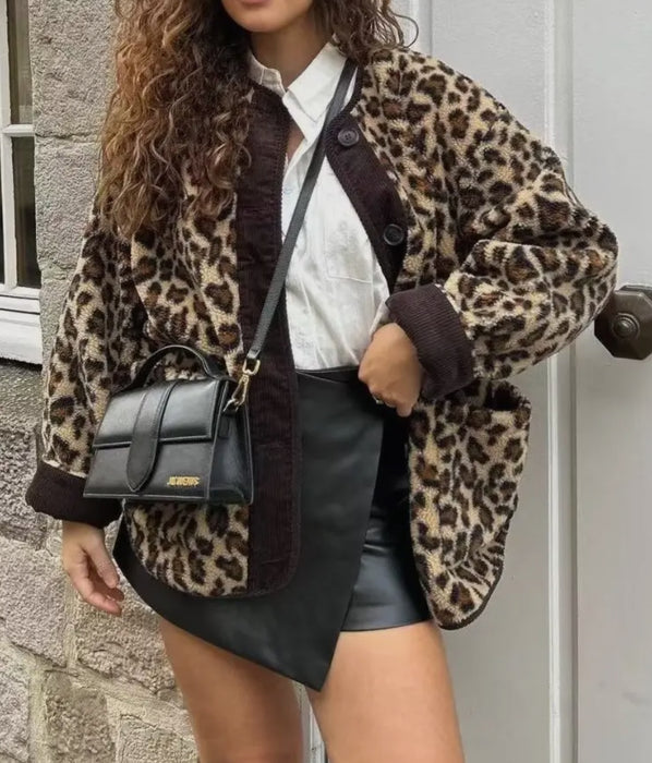 Leopard Fleece Jacket