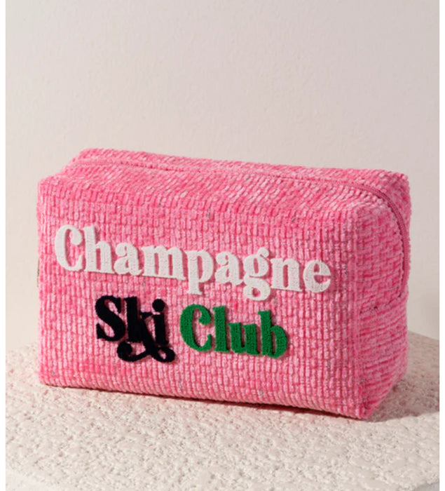 Champagne Ski Club Zip Pouch