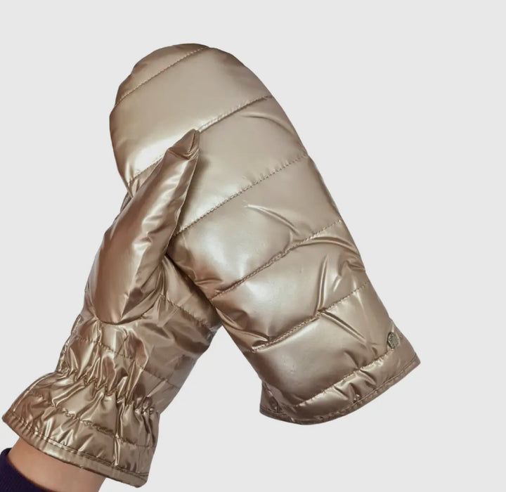 Club Rochelier Metallic Quilted Puffer Mitten