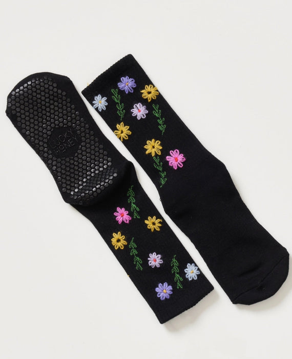 Wild Flower Grip Socks