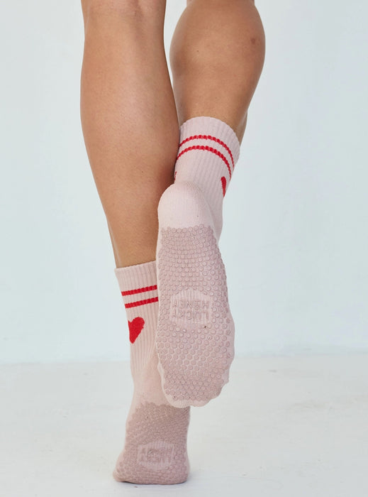 The Emmie Heart Grip Socks