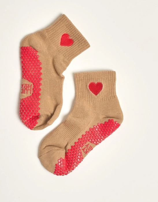 Harlow Heart Grip Socks