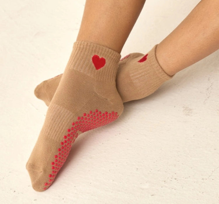 Harlow Heart Grip Socks