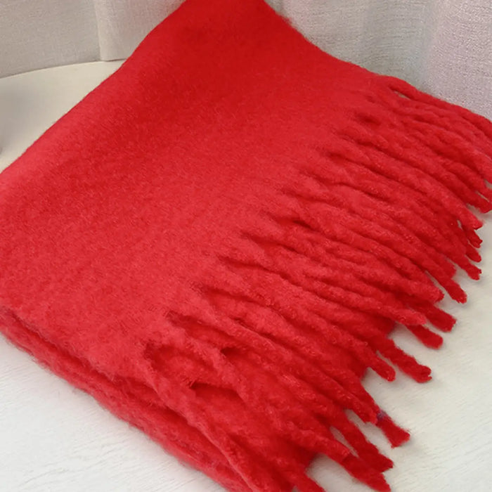 Mohair Tassel Scarf