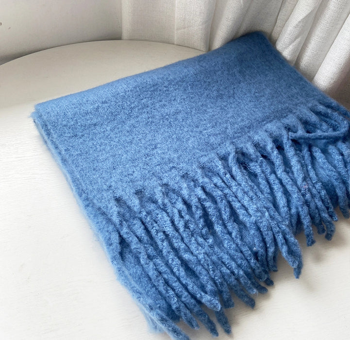 Mohair Tassel Scarf