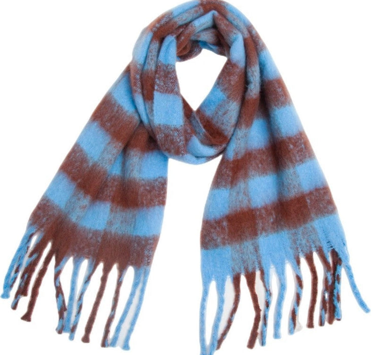 Plaid Tassel Scarves