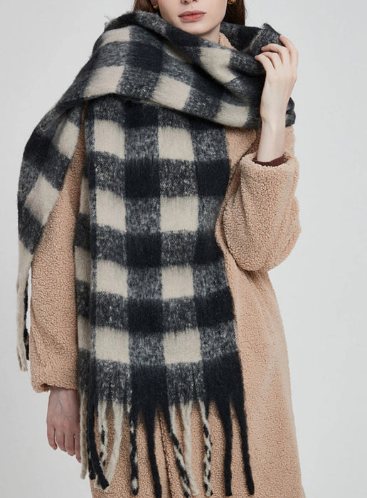 Plaid Tassel Scarves