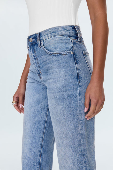 Lexi Mid Rise Bowed Straight Jeans- BOWIE