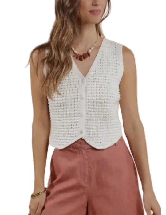 Nova Button Front Sweater Vest