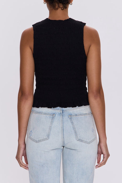 Phoebe Smocked Tank - NOIR