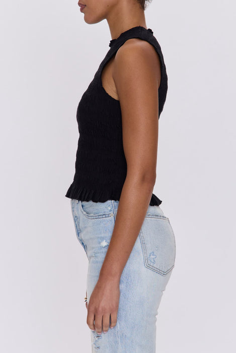 Phoebe Smocked Tank - NOIR
