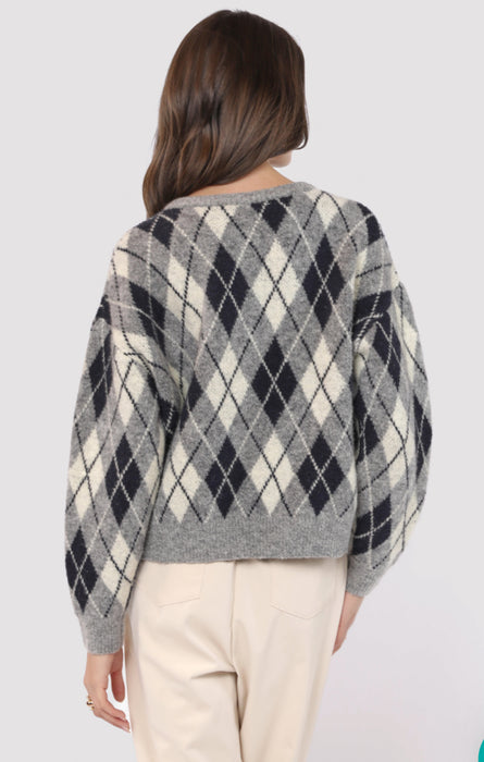 Argyle Sweater Cardigan