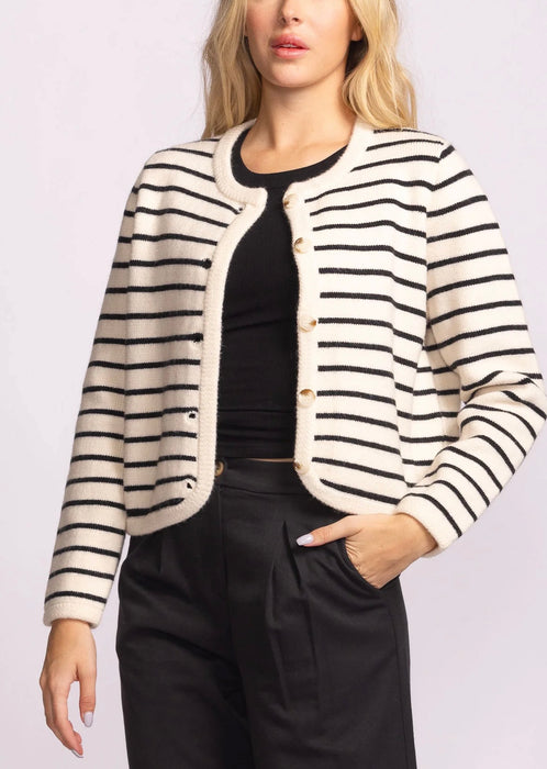 Striped Sweater Cardigan