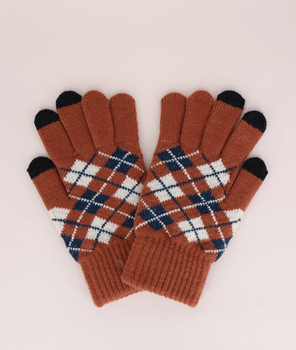 Argyle Smart Touch Gloves