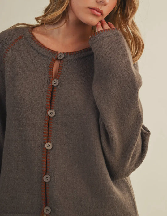 Stitched Detail Cardigan