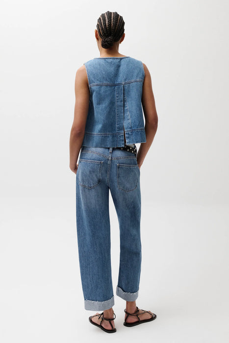 Kacey Mid Rise Cuffed Boyfriend - LAGUNA