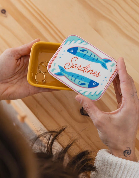 Sardines Ceramic Stash Box