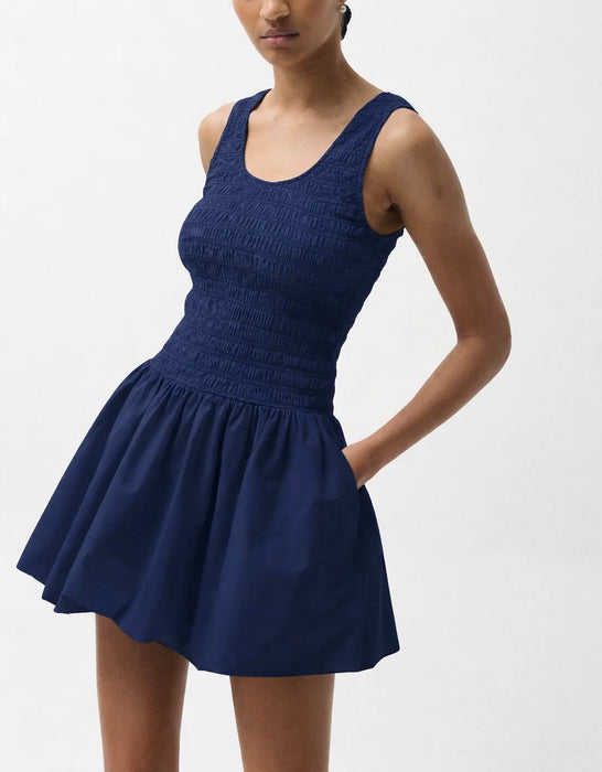 Ilona Bubble Hem Dress - PEACOAT