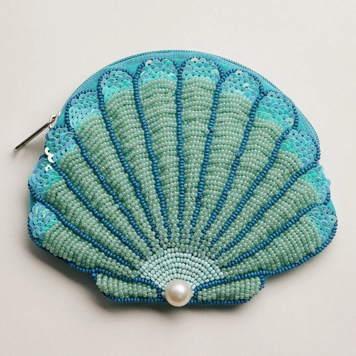 Seashell Beaded Pouch