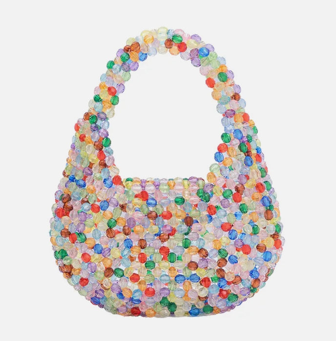 Rainbow Mini Multi Beaded Bag