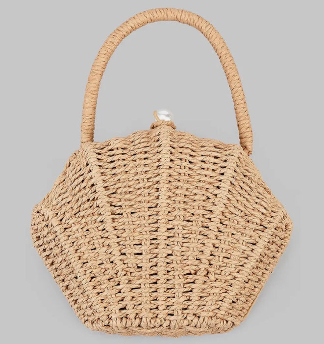 Raffia Shell Bag