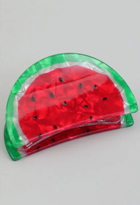 Watermelon Marbled Acrylic Hair Clip