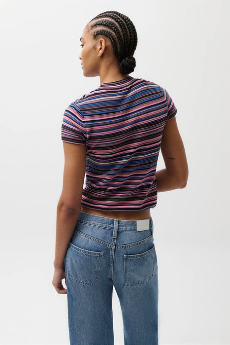 Selene Sweater Tee - EGYPTIAN BLUE STRIPE